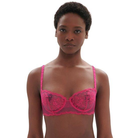 Simone Perele Intrigue Half Cup Bra Disco Pink Belle Lingerie