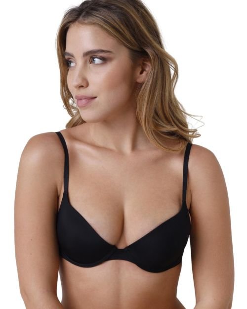 Wonderbra Invisible Push Up T Shirt Bra - Black