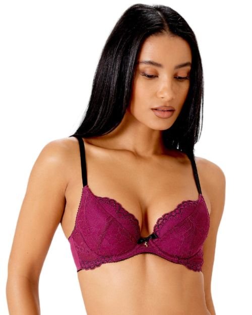 Gossard Superboost Lace Plunge Bra - Purple Potion