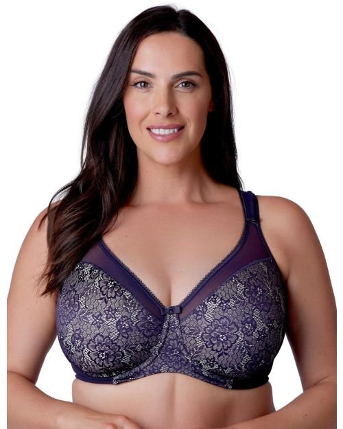 Berlei Beauty Underwired Minimiser Bra - Aubergine