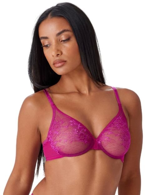 Gossard Glossies Lace Sheer Bra - Vivid Fuchsia