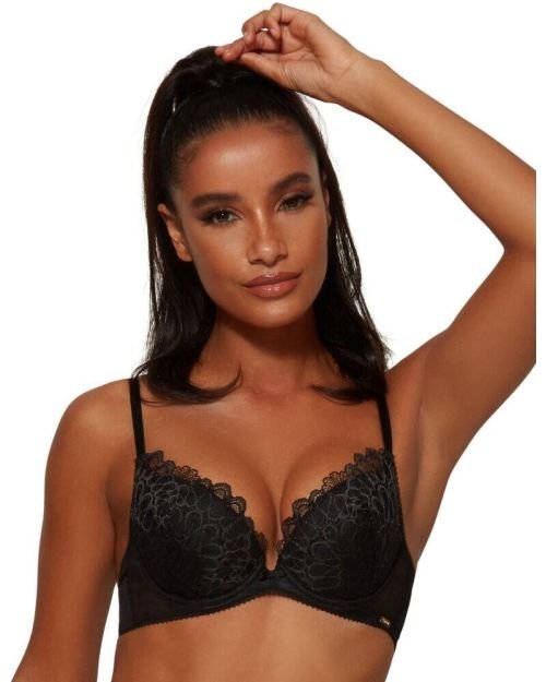 Gossard Swirl Padded Plunge Bra - Black