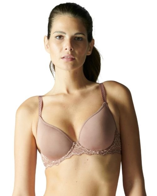 Simone Perele Caresse Spacer Plunge Bra - Coco Brown