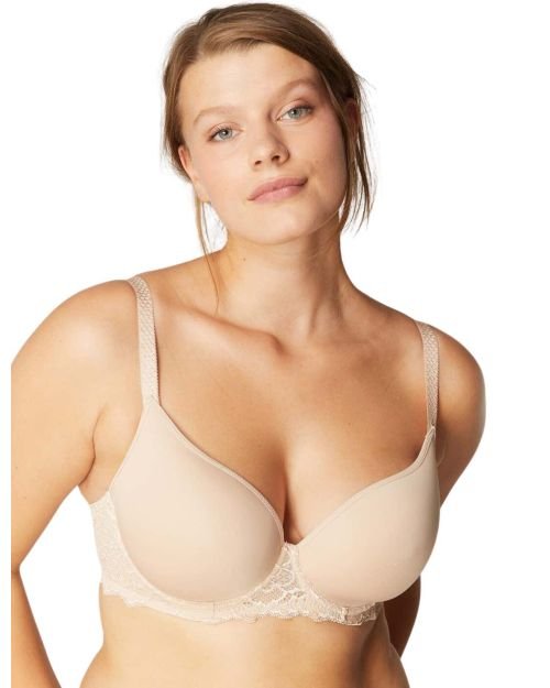 Simone Perele Caresse Spacer Plunge Bra - Peau Rosee