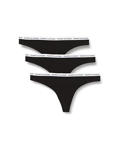 Tommy Hilfiger TH Recycled Essentials Thong 3 Pack - Black