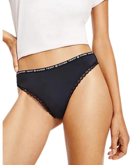 Tommy Hilfiger Hilfiger Lace Thong 3 Pack - Black