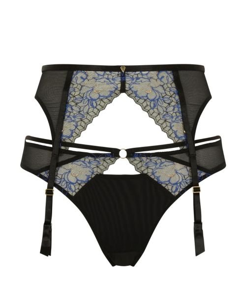 Cleo by Panache Valentina Luxe Suspender Belt - Black