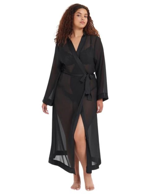 Bluebella Marcella Long Kimono - Black
