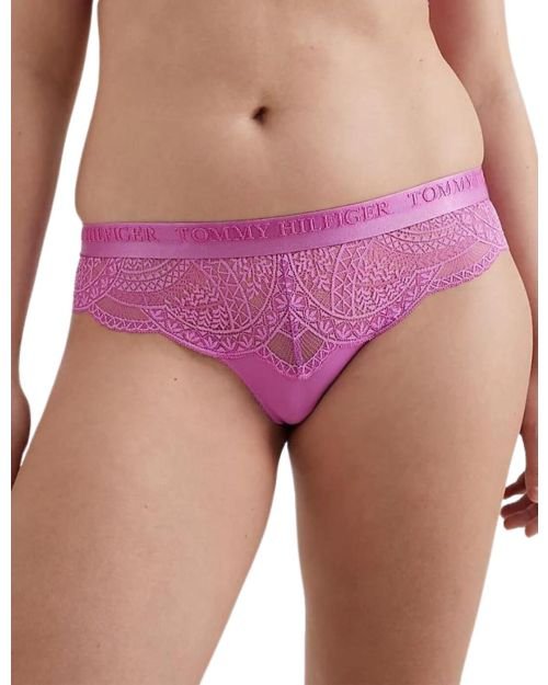 Tommy Hilfiger TH Lace Brazilian Brief - Lilac Orchid