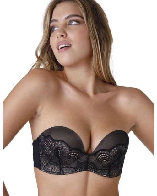 Wonderbra Refined Glamour Strapless Bra - Black