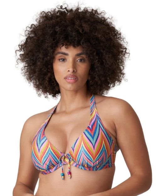 Prima Donna Swim Kea Half Padded Plunge Bikini Top - Rainbow Paradise