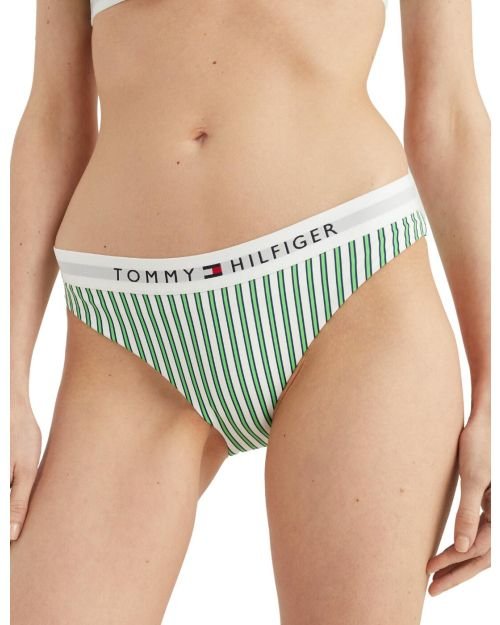 Tommy Hilfiger TH Vertical Stripe Bikini Brief - Nola Stripe Spring Lime