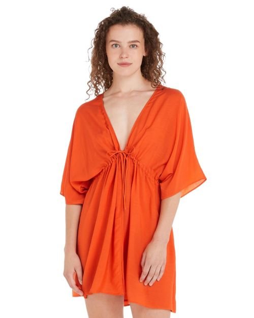 Tommy Hilfiger TH Beach Cover Up - Deep Orange