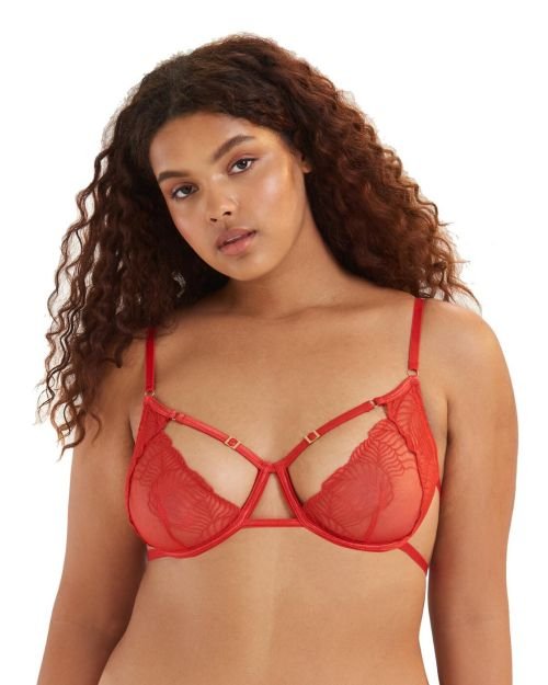 Bluebella Enya Demi Cup Bra - Red