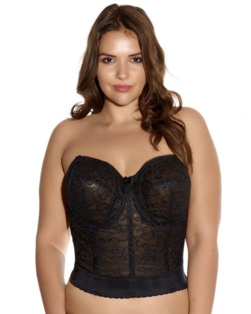 Goddess Lace Bridal Lace Bustier - Black