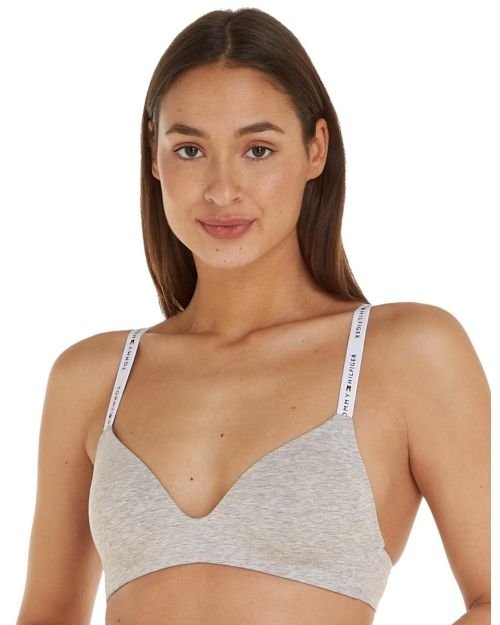 Tommy Hilfiger TH Icon 2.0 Lightly Lined Triangle Bra - Light Grey Heather