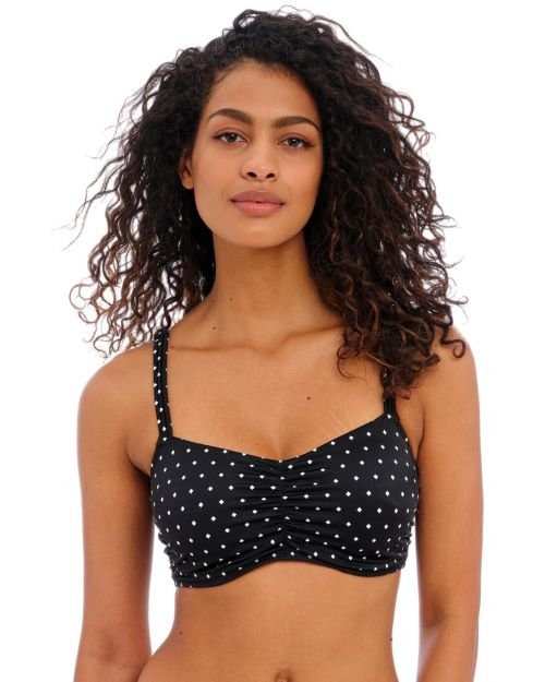 Freya Jewel Cove Bralette Bikini Top - Black