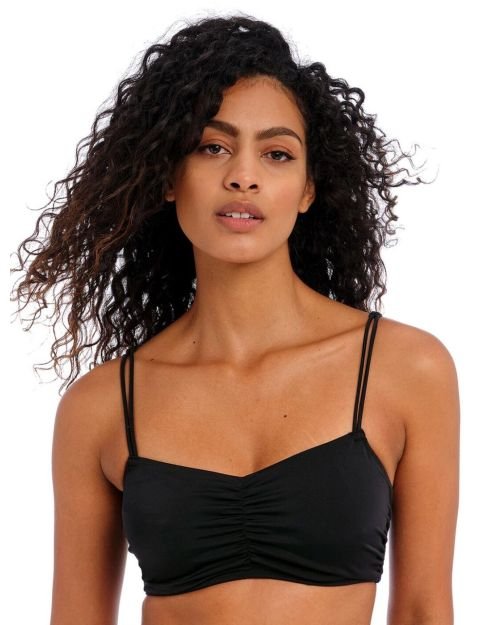 Freya Jewel Cove Bralette Bikini Top - Plain Black