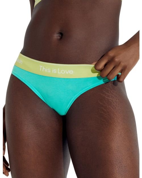 Calvin Klein Pride Thong - Aqua Green