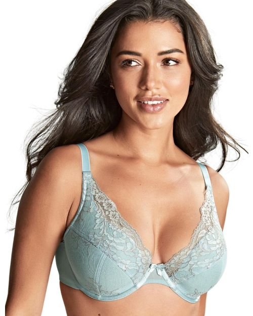 Panache Ana High Apex Padded Plunge Bra - Blue/Ash Rose