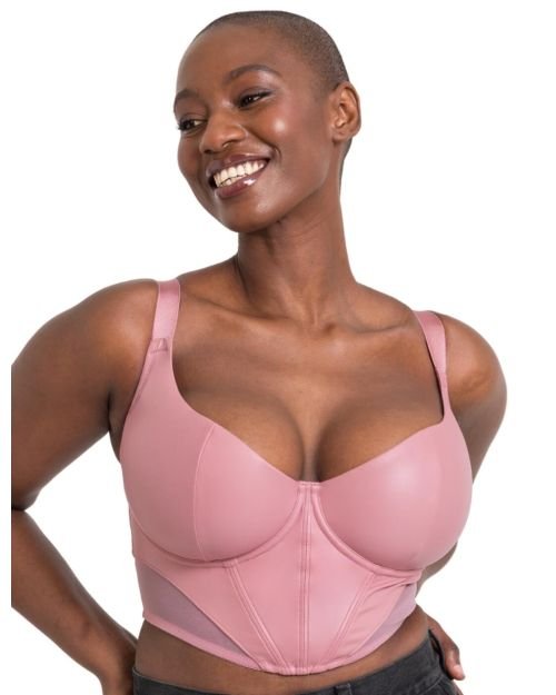 Curvy Kate Storm Scooped Balcony Longline Bra - Dusky Rose