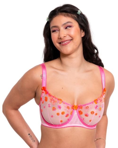 Curvy Kate Strawberry Crush Balcony Bra - Pink Multi