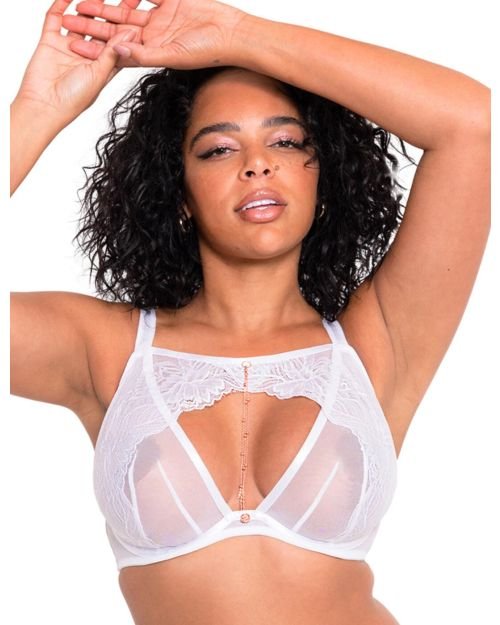 Scantilly by Curvy Kate Unveiled Deep Plunge Bra - White