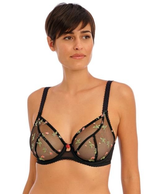 Freya Rose Blossom Plunge Bra - Black