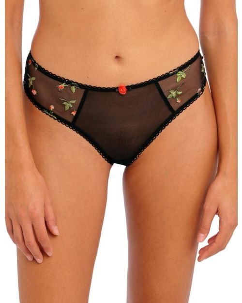 Freya Rose Blossom Thong - Black