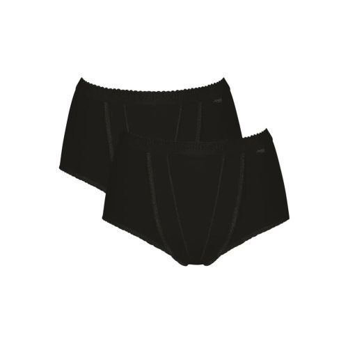 Sloggi Light Control Maxi Brief 2 Pack - Black