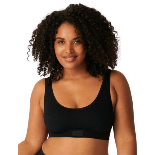 Sloggi Double Comfort Soft 95% Cotton Bra Top - Black