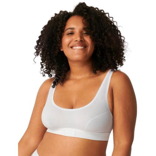 Sloggi Double Comfort Soft 95% Cotton Bra Top - White