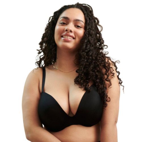 Wonderbra Invisible Push Up T Shirt Bra - Black