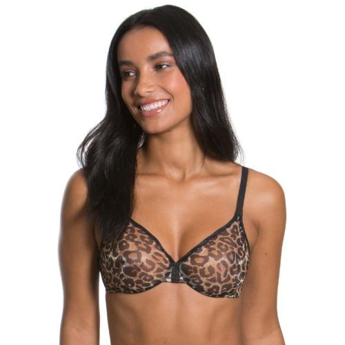 Gossard Glossies Leopard Sheer Bra - Animal Print