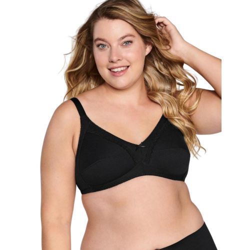 Naturana Cotton Soft Cup Bra - Black