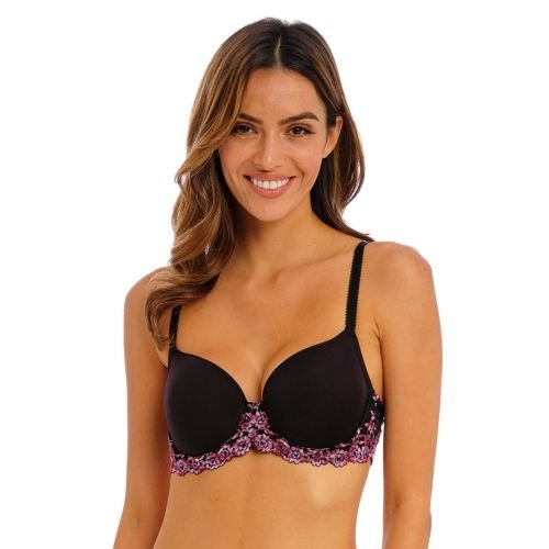 Wacoal Embrace Lace Contour Bra - Black/ Berry Multi