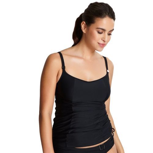 Panache Anya Balcony Tankini Top - Black