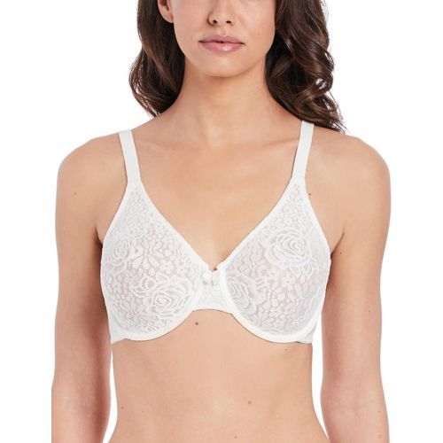 Wacoal Halo Lace Underwired Plunge Bra - Ivory