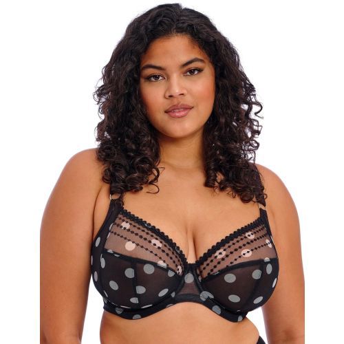 Elomi Matilda Underwired Plunge Bra - Black Dot