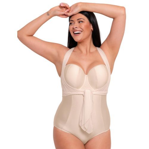 Curvy Kate Wrapsody Bandeau Swimsuit - Oyster