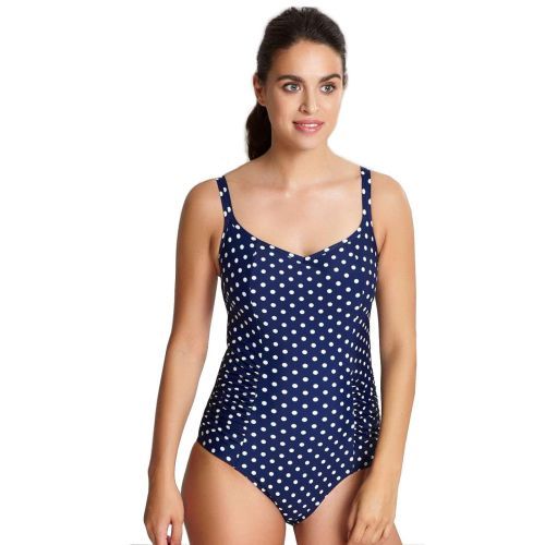 Panache Anya Spot Swimsuit - Navy/Ivory