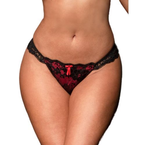 Pour Moi Amour Brazilian Brief - Black/Scarlet