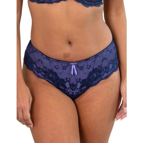 Pour Moi Amour Shorty Brief - Navy/Lavender