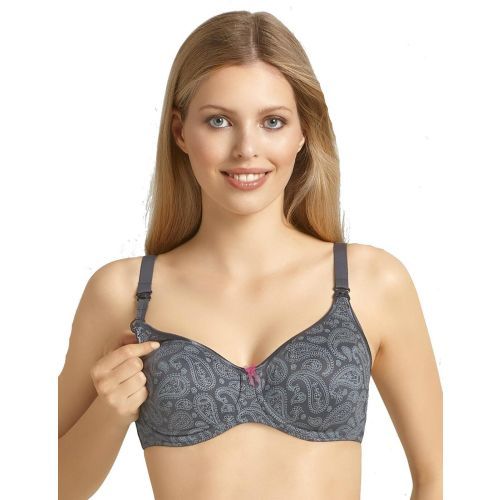 Anita Paisely Nursing Bra - Anthracite