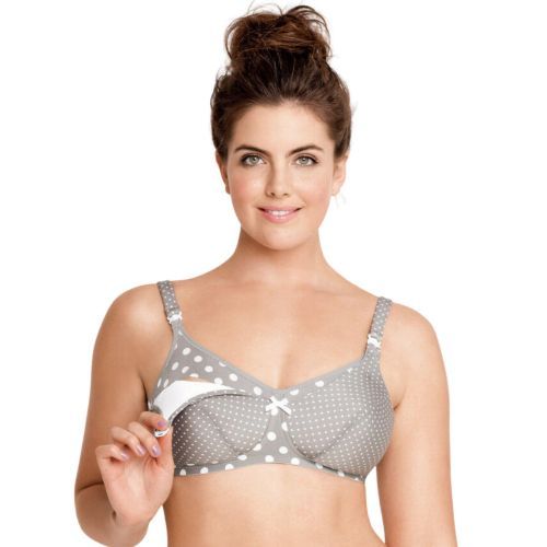Anita Maternity Polka Dot Padded Nursing Bra - Stone