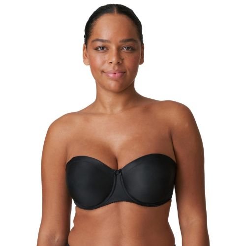 Prima Donna Satin Strapless Bra - Black