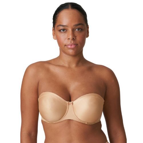 Prima Donna Satin Strapless Bra - Cognac