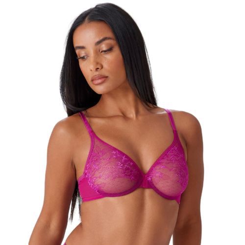 Gossard Glossies Lace Sheer Bra - Vivid Fuchsia