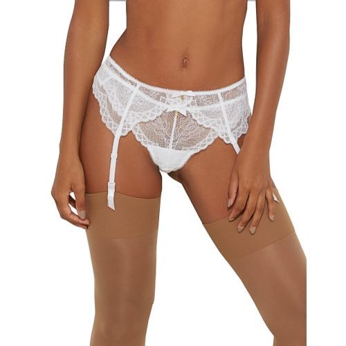 Gossard Superboost Lace Suspender Belt - White