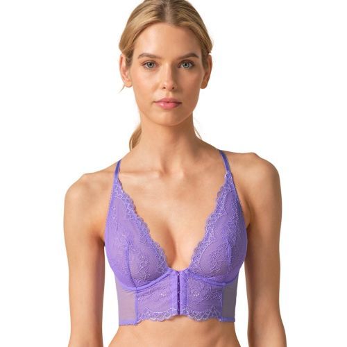 Gossard Superboost Lace Deep V Bralette - Purple Hebe